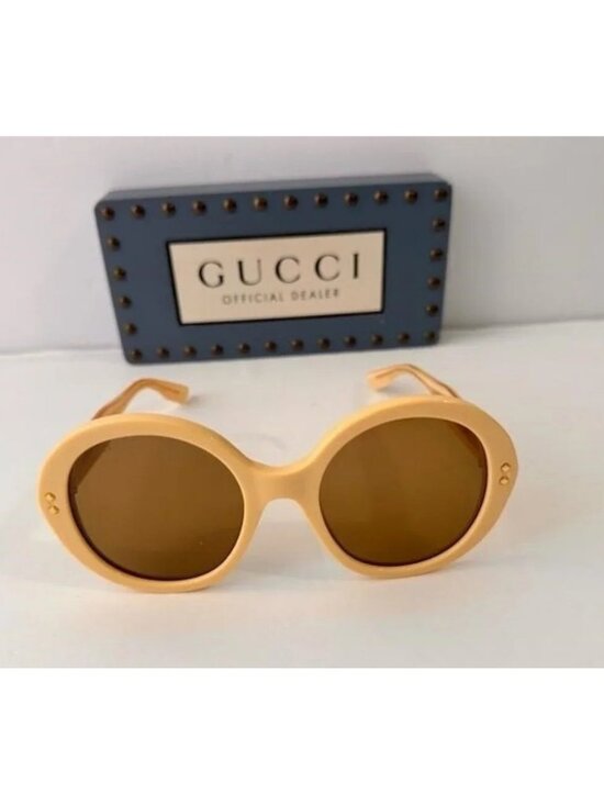 ? - New Authentic GUCCI GG1081S 004 Round Sunglasses main image 8